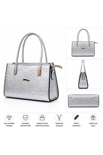 pololiza Women's / Mother's / Textured / Hand and Shoulder Bag / Stylish Daily Bag / Imported Leather / Long Strap