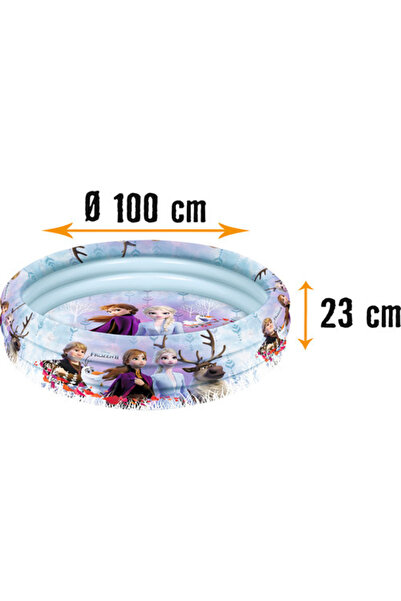 OEM Φουσκωτή παιδική πισίνα με 2 δαχτυλίδια Happy People Frozen Ø 100 εκ. Υ 2...