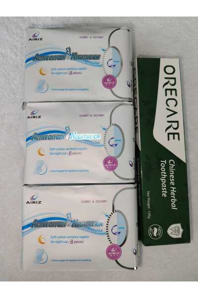 TİENS AİRİZ HİJYENİK PED Tens 3 Nights + 1 Toothpaste Keychain Gift