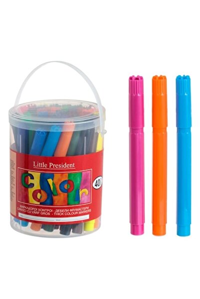 Little President Set Carioci cu Varf Gros Cutie - 40 bucati