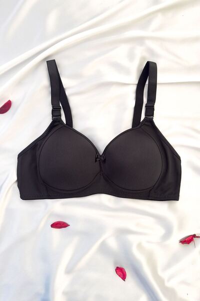DNR İç Giyim Unpadded Silicone Bra Black