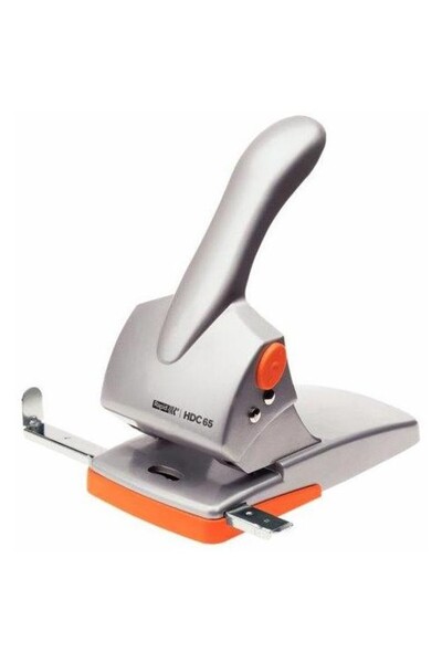 Rapid Perforator metalic, 65 coli, Fashion HDC 65 - argintiu/portocaliu