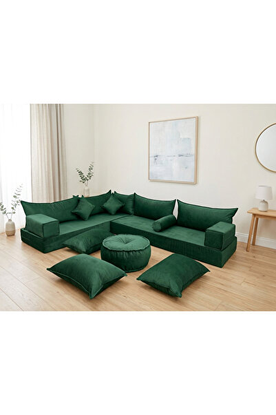 FEYZA DECOR HOME Premium Kadife Modern Şark Köşesi 14 Parça – 20 cm Süngerli ...