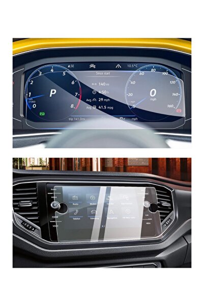 Glassmax VW Troc Dijital Gösterge ve Multimedya Ekran Koruyucu Paketi - 9H Na...