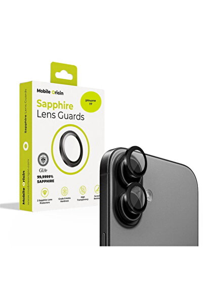 Mobile Origin Protecții lentile din safir, negre - iPhone 17