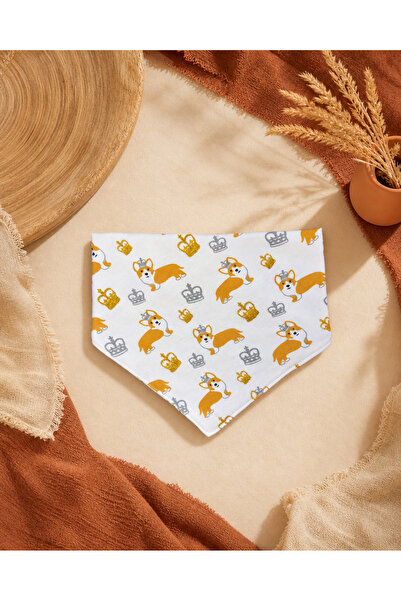 vikivin bebe Double Snap Crowned Dog Patterned Interlock Combed Cotton Baby D...