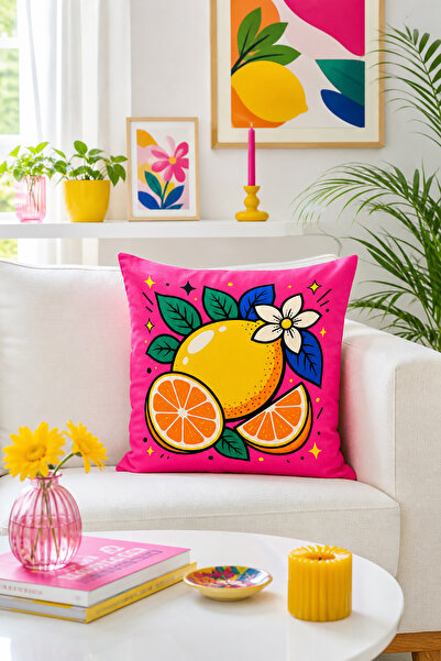 Bertille Home Σειρά Pop Art Κάλυμμα μαξιλαριού διπλής όψης με ψηφιακή εκτύπωση