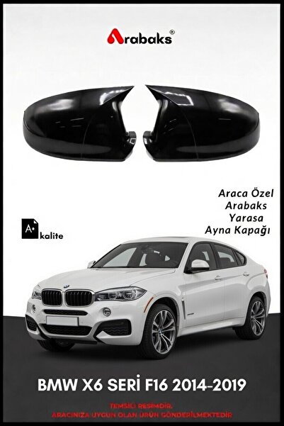 Arabaks BMW X6 SERİ F16 2014-2019 Yarasa Ayna Kapağı 2'li Takım (BATMAN TİP, ...