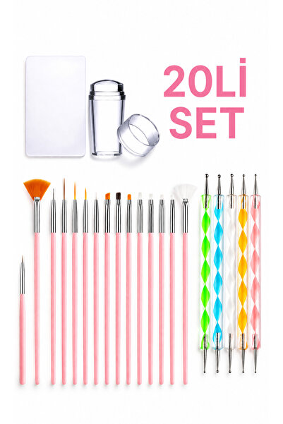 MAQYA KOZMETİK 20 Parça Pro Nail Art Desen Tırnak Süsleme Dot Ve French Seti ...
