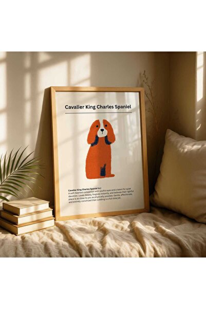 NinaStore Cavalier King Charles Spaniel Tanımı Baskısı - Cavalier Duvar Sanat...