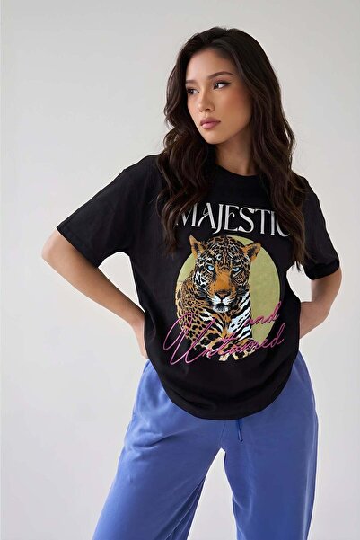 VACHT Women's Oversize Casual T-Shirt Majestic Black