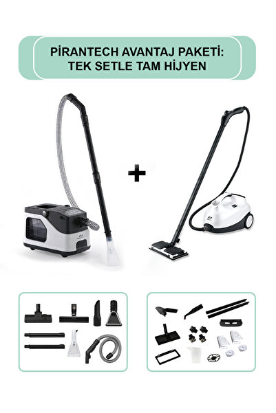 PiranTech KT-503 Koltuk & Halı Yıkama & CB-107C Buharlı Temizleyici