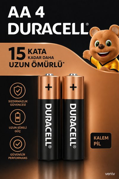 Duracell AA Kalem Pil 2 Adet