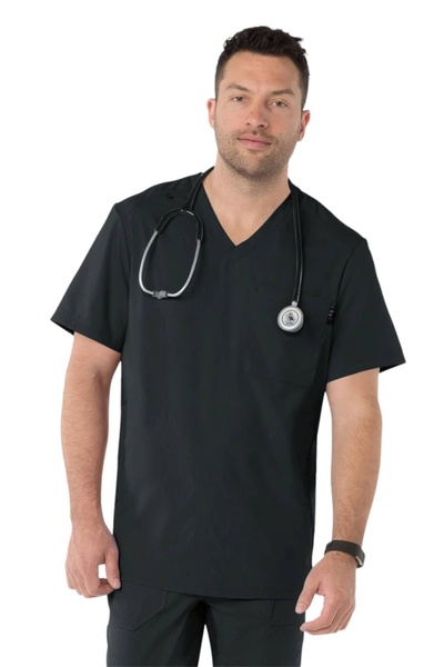 KOI Bluză medicală pentru bărbați Lite Force Negru M