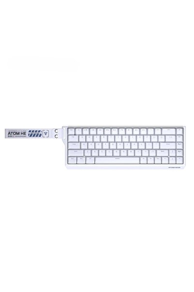 Fantech MK811 ATOM HE68 White Magnetic Emerald Switch 8K Hz Hall Effect İngil...