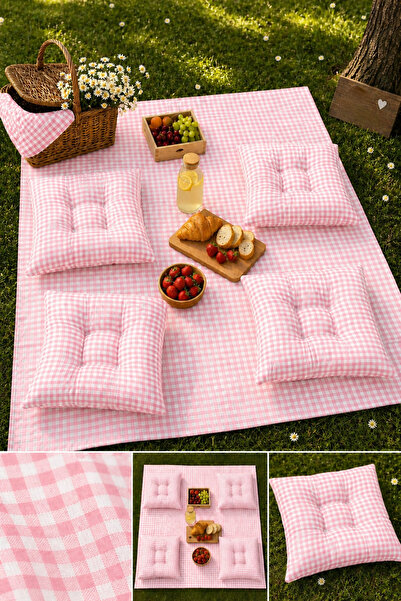 Belomia Home Collection Çanta Hediyeli Pötikare Desen Piknik Seti| Pötikareli...