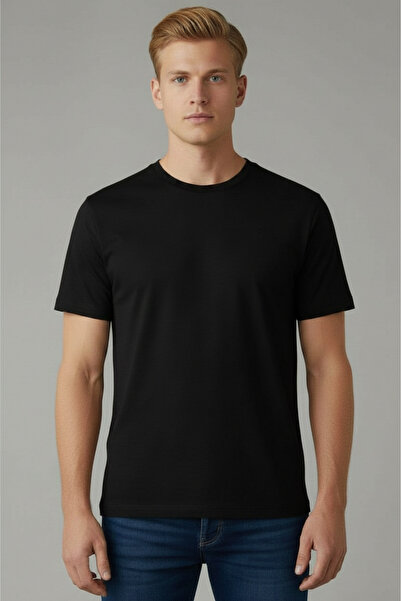 MEOSHE Men'S/Unisex 100% Cotton Thick Textured Basic Regular Fit Crew Neck T-...