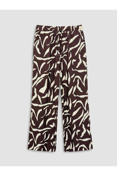 LC Waikiki Pantaloni de damă cu talie elastică și imprimeu