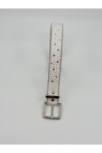 Pantastic Jeans 3.5 cm Silver with Stones and Silver Clasp