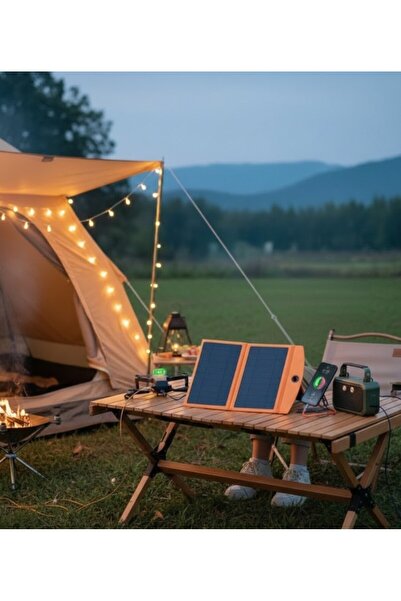 lstri Kamp Karavan 10.000 mAh Solar Powerbank - 3 Katlanabilir Panelli & 10W ...