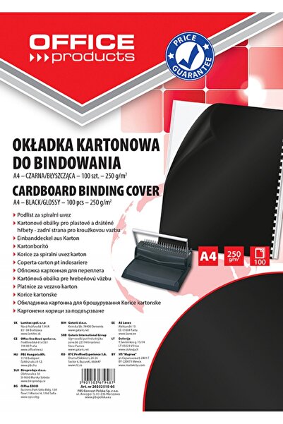 OFFICE products Lesklý kartónový obal 250 g/m², A4, 100 listov/horný okraj, -...