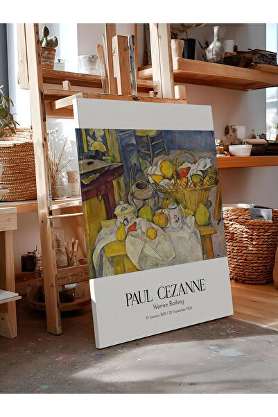 Postifull Paul Cézanne - Femei la baie, Tablou pe pânză, Seria de artă NR:110482