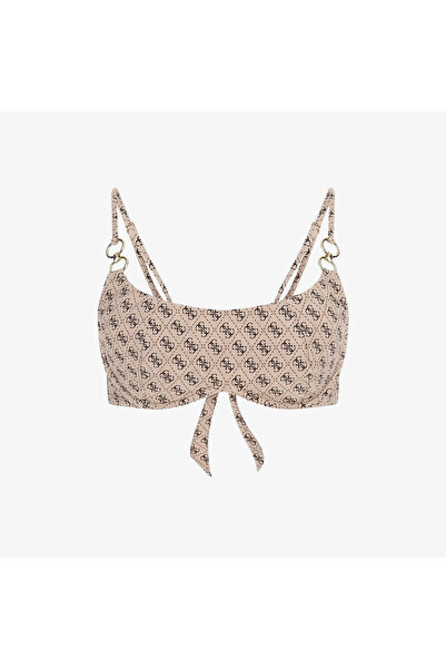Guess Wired Printed Kadın Bej Bikini Üstü