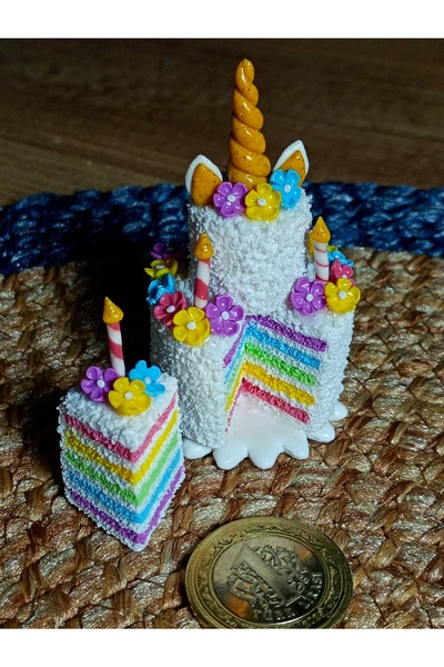 cankids El yapımı minyatür unicorn yaş pasta