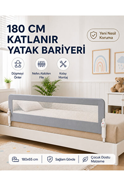 Wumboo 180 Cm Yatak Bariyeri - Mega Boy Güvenlik Bariyeri Koruyucu Bariyer,Be...