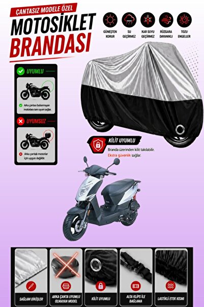 Cemku Twin غطاء محرك متوافق مع Kymco Agility 125 باللون الرمادي من الأعلى وال...