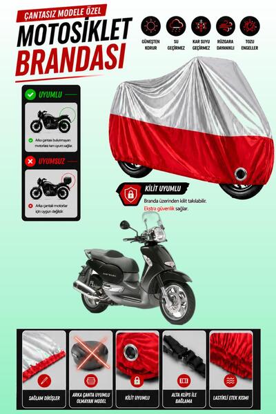 Cemku Twin غطاء محرك متوافق مع Aprilia Scarabeo 500 باللون الرمادي من الأعلى ...