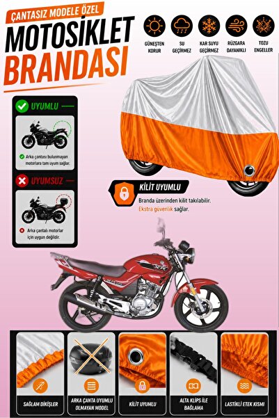Cemku Twin غطاء محرك متوافق مع Kuba XR 125 باللون الرمادي من الأعلى والبرتقال...