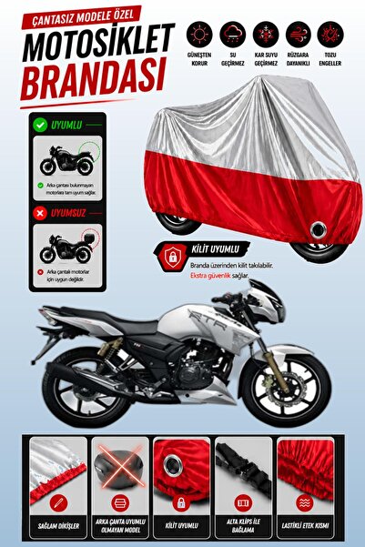 Cemku Twin غطاء محرك متوافق مع TVS Apache RTR 180 باللون الرمادي من الأعلى وا...