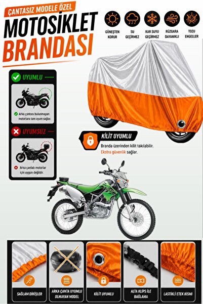 Cemku Twin غطاء محرك متوافق مع دراجة كاواساكي KLX 150 L باللون الرمادي من الأ...
