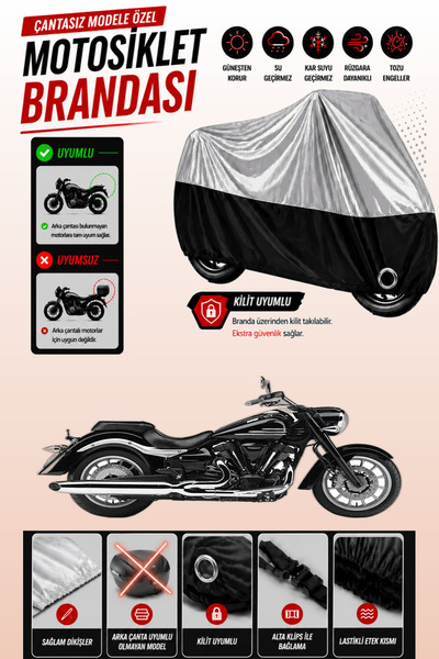 Cemku Twin Top Gray - Bottom Black Yamaha Midnight Star Xv 1900 Compatible En...