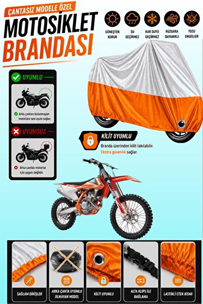 Cemku Twin غطاء محرك متوافق مع KTM 250 SXF باللون الرمادي من الأعلى والبرتقال...
