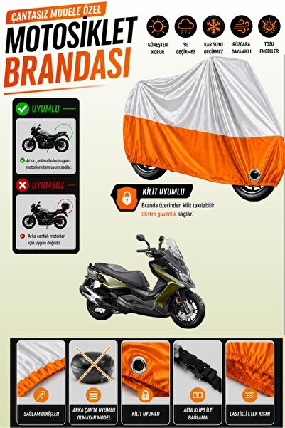 Cemku Twin Top Gray - Bottom Orange Kymco Dtx 360 Compatible Engine Cover, Re...