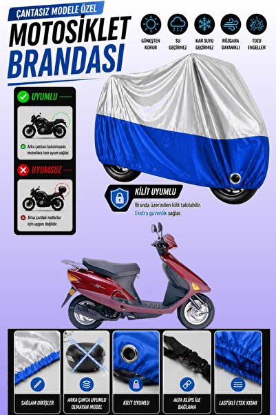 Cemku Twin Top Gray - Bottom Blue Honda Bali Compatible Engine Cover, Rear Ba...