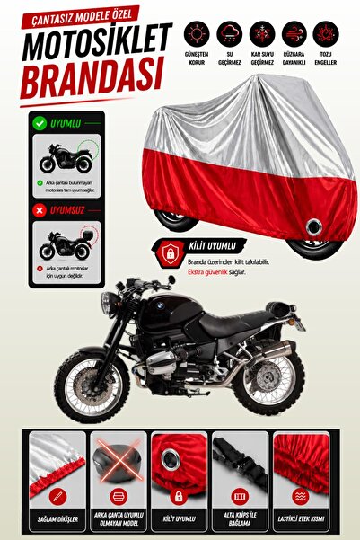 Cemku Twin غطاء محرك متوافق مع سيارة BMW R 1100 R باللون الرمادي من الأعلى وا...
