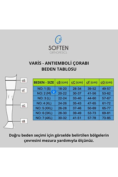 SOFTEN ORTHOPEDICS AMELİYAT ÇORABI DİZ ÜSTÜ ANTI-EMBOLİ ÇORABI 1 ÇİFT