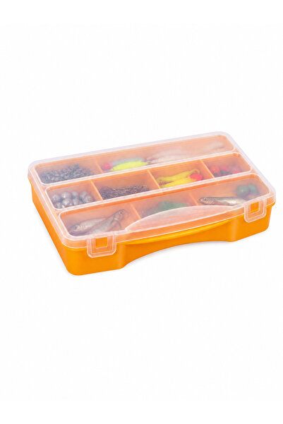 FERAH PLASTİK Balıkçı Organizer Kutusu Olta Malzemesi Kutusu Çok Bölmeli Plas...