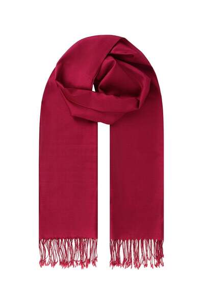 Silk and Cashmere Bordo El Dokuması Saf İpek Şal