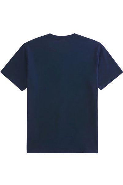 GENIUS STORE Men's Navy Blue T-Shirt 100% Cotton Single Jersey Basic T-Shirt Crew Neck Embroidered T-Shirt