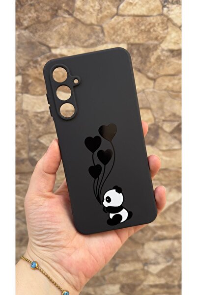 Vip Case Samsung Galaxy A16 Uyumlu Kalpli Panda Desenli Silikon Darbe Emici K...
