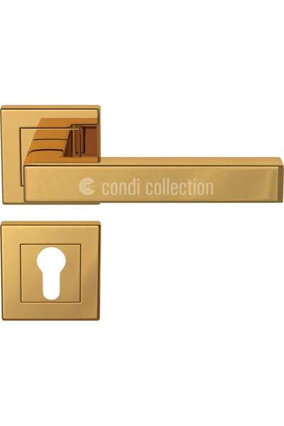 Condi Collection مقبض باب من الفولاذ المقاوم للصدأ 101KB PVD Gold Yale