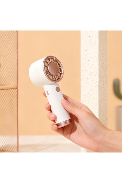 Livava Şarjlı El Vantilatörü 3 Kademeli Şık Masaüstü Taşınabilir Mini Fan