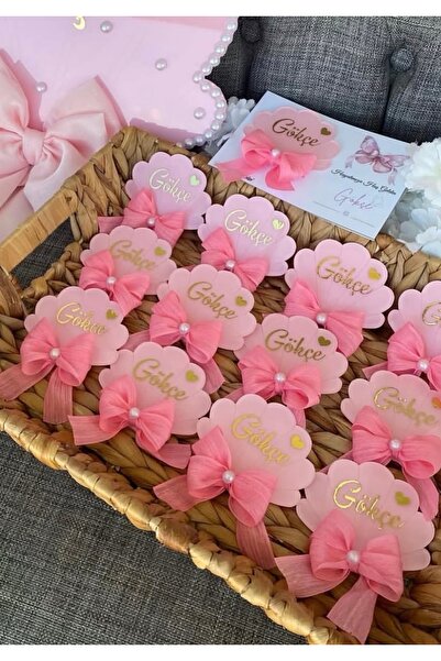 Gökçem hediyelik 10 adet istiridye model kurdele bebek magnet