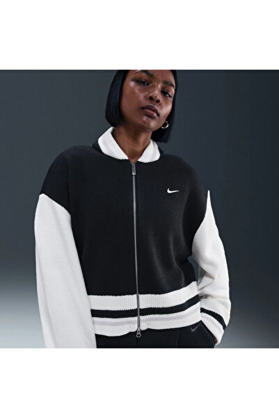 Nike Cardigan Street Kadın Siyah Kazak Hırka (YOUSPORTSWEAR)