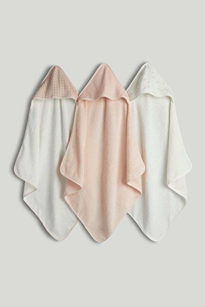 MOTHERCARE 3 مناشف بغطاء للرأس من نوع Cuddle 'n' Dry