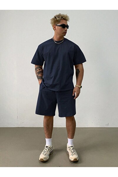 ZAVIXO Men's Oversize Sports Set Printed Shorts Comfortable Fit Modern Style